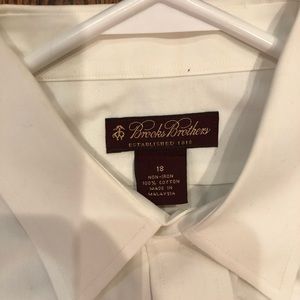 Lot of 2: Brooks Brothers dress shirts, white